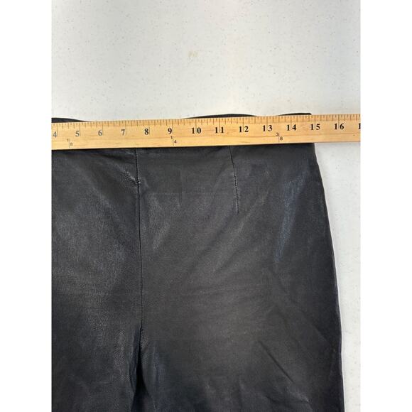 Alexander Wang Womens Leather Pants Black Size 8 With Side Zipper Unisex - Picture 5 of 8